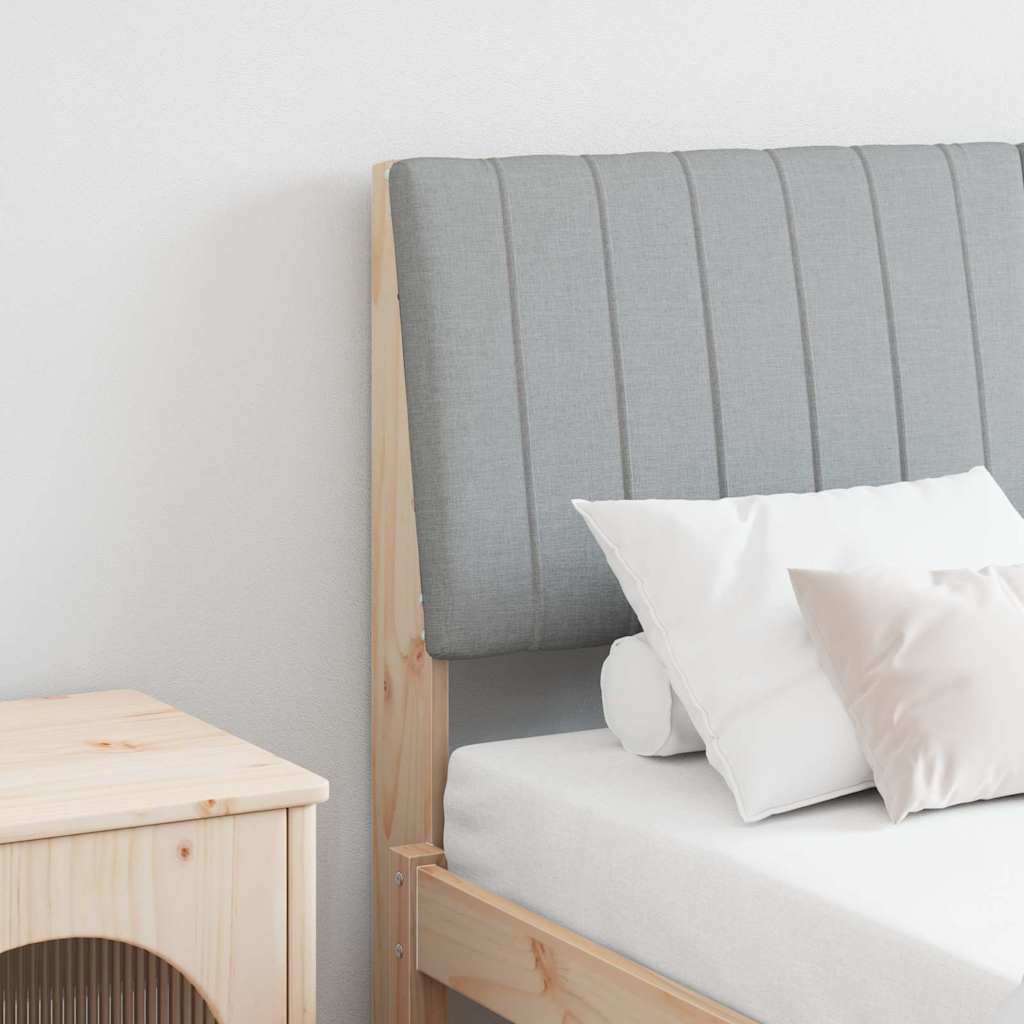 Cabeceira estofada Cinzento-claro 75 cm