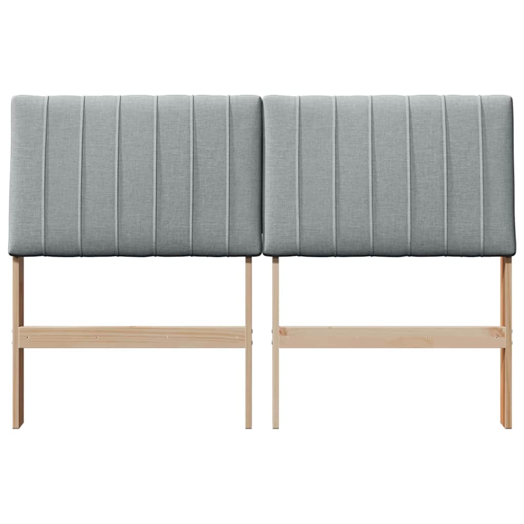 Cabeceira estofada Cinzento-claro 75 cm