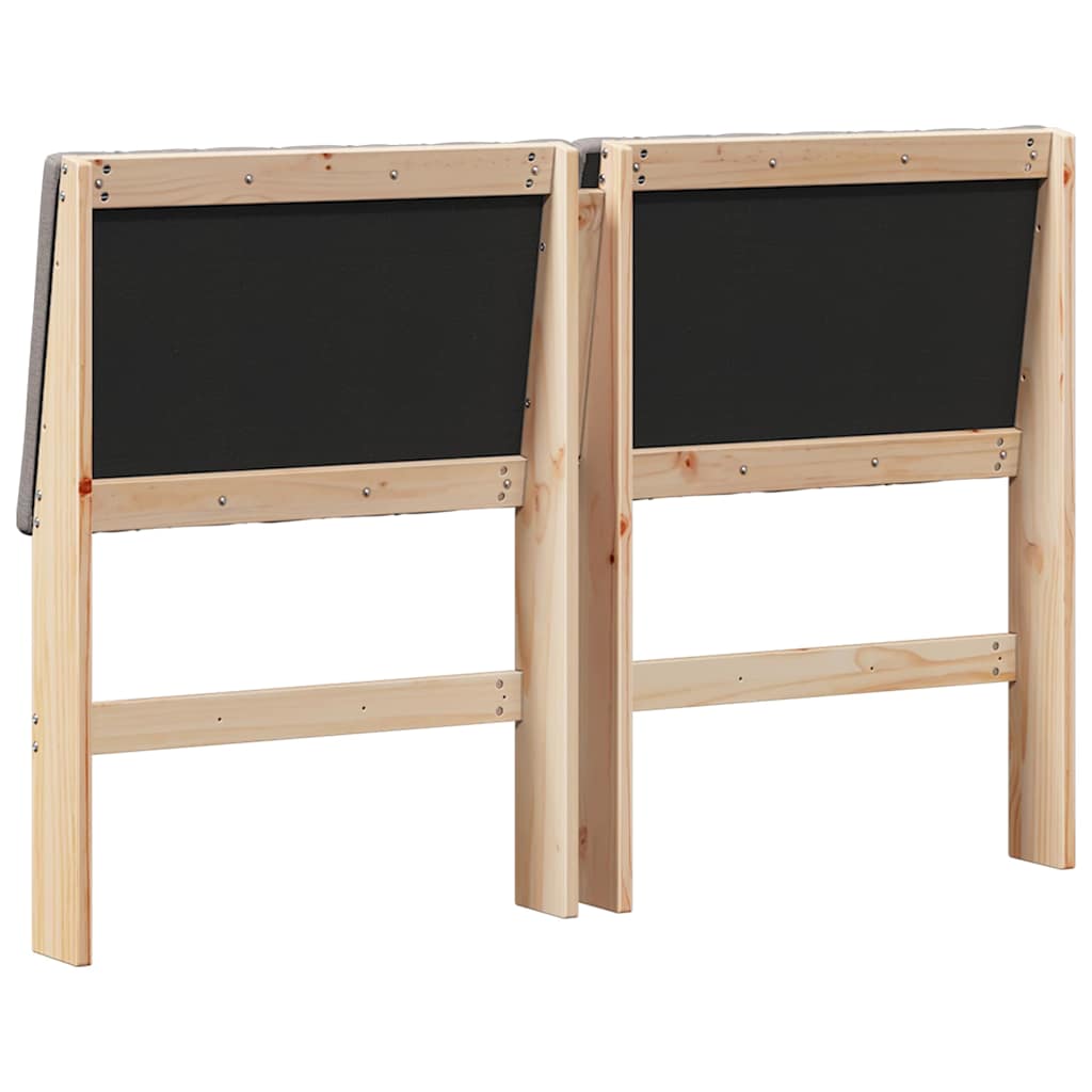 Cabeceira estofada Cinzento-claro 75 cm