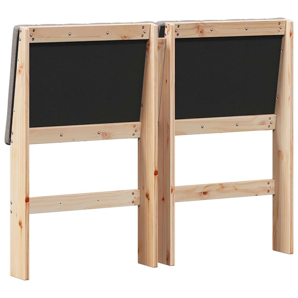 Cabeceira estofada Cinzento-claro 75 cm