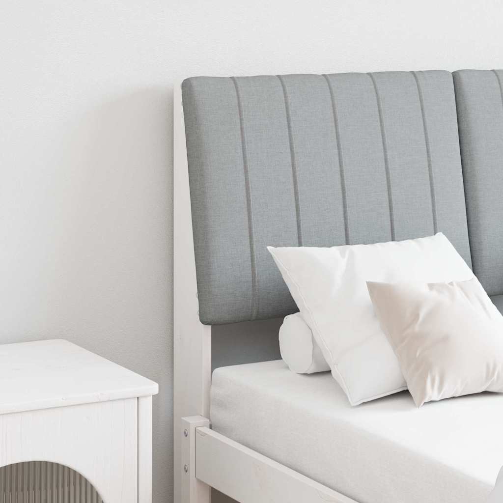 Cabeceira estofada Cinzento-claro 75 cm