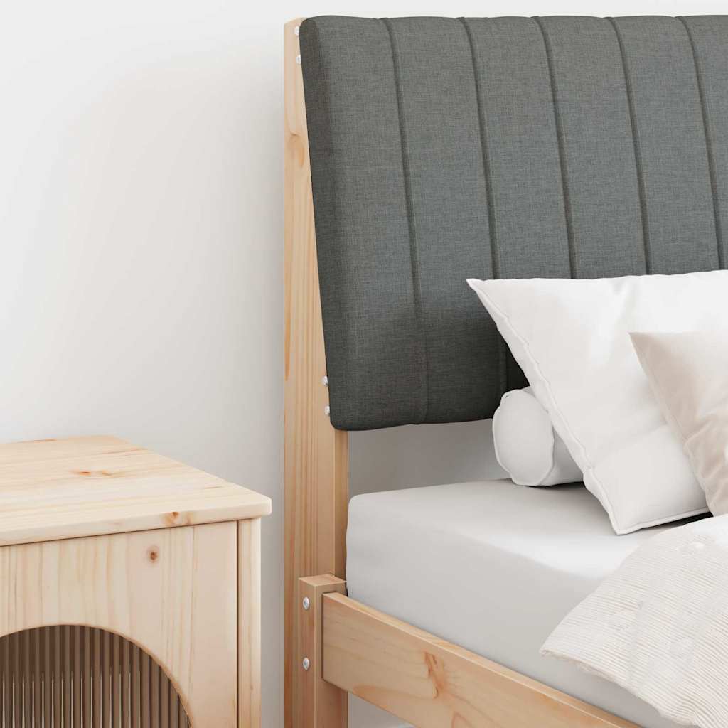 Cabeceira estofada Cinzento-claro 75 cm