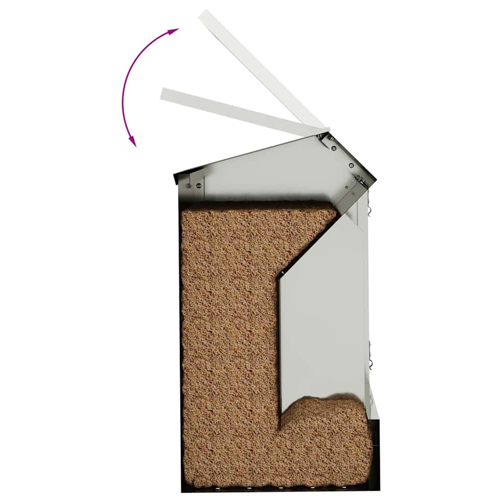 Comedouro para Coelhos Prateado 64.5 x 25.5 x 45.5 cm