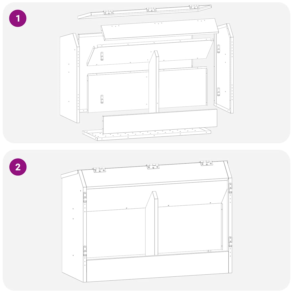 Comedouro para Coelhos Prateado 64.5 x 25.5 x 45.5 cm
