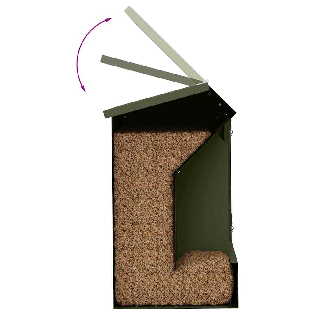 Comedouro para Coelhos Prateado 64.5 x 25.5 x 45.5 cm