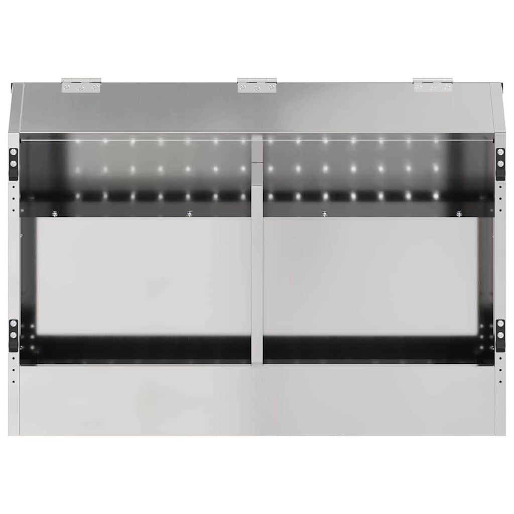 Comedouro para Coelhos Prateado 64.5 x 25.5 x 45.5 cm