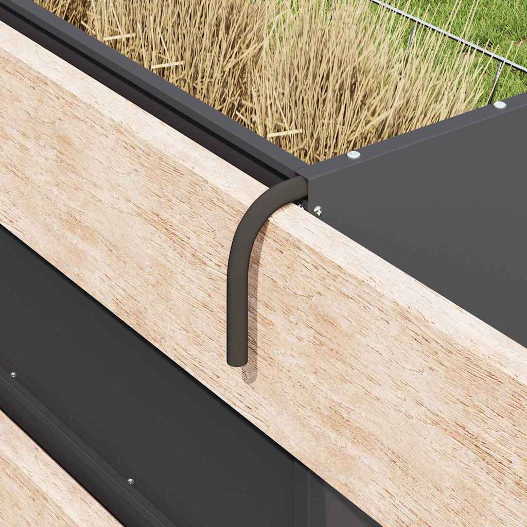 Comedouro de Feno Prateado 71 x 33 x 70 cm Aço Galvanizado