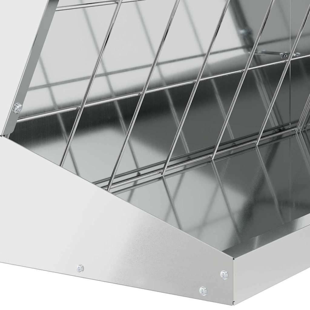 Comedouro de Feno Prateado 71 x 33 x 70 cm Aço Galvanizado