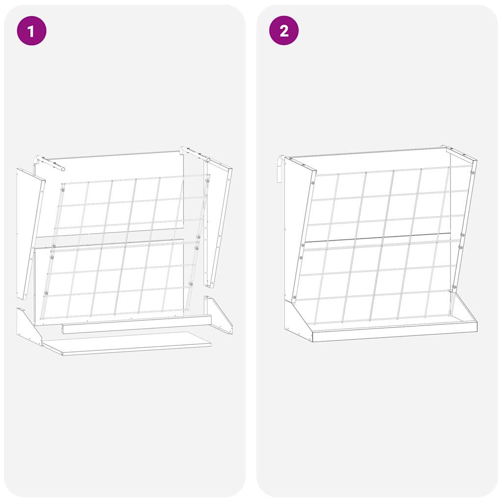 Comedouro de Feno Prateado 71 x 33 x 70 cm Aço Galvanizado