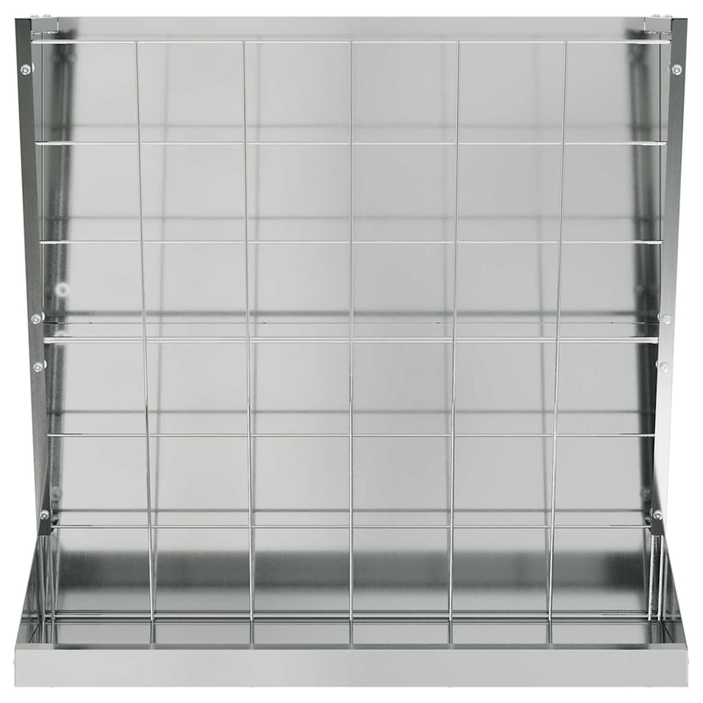 Comedouro de Feno Prateado 71 x 33 x 70 cm Aço Galvanizado