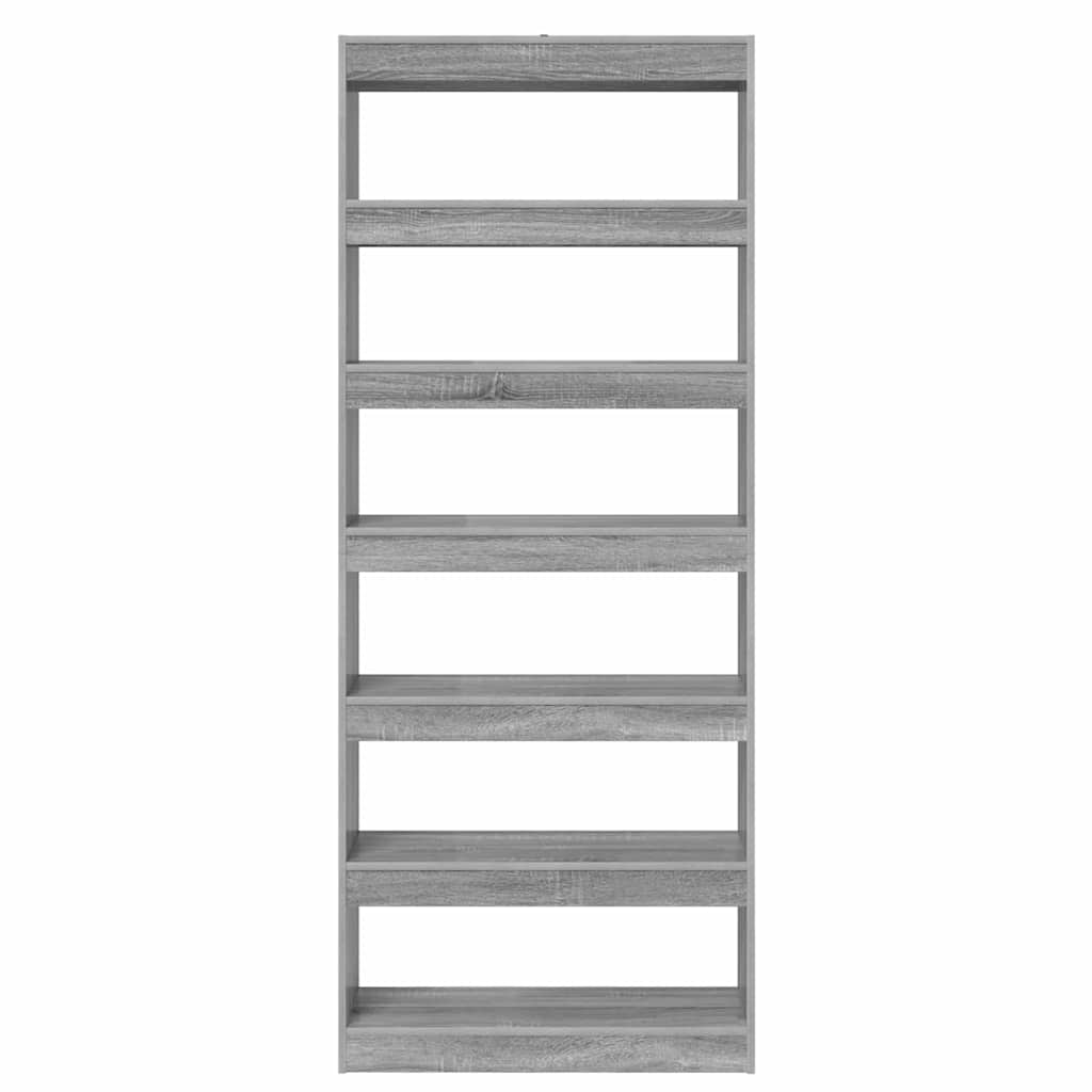 Estante Sonoma cinzento 80 x 30 x 198 cm Madeira processada