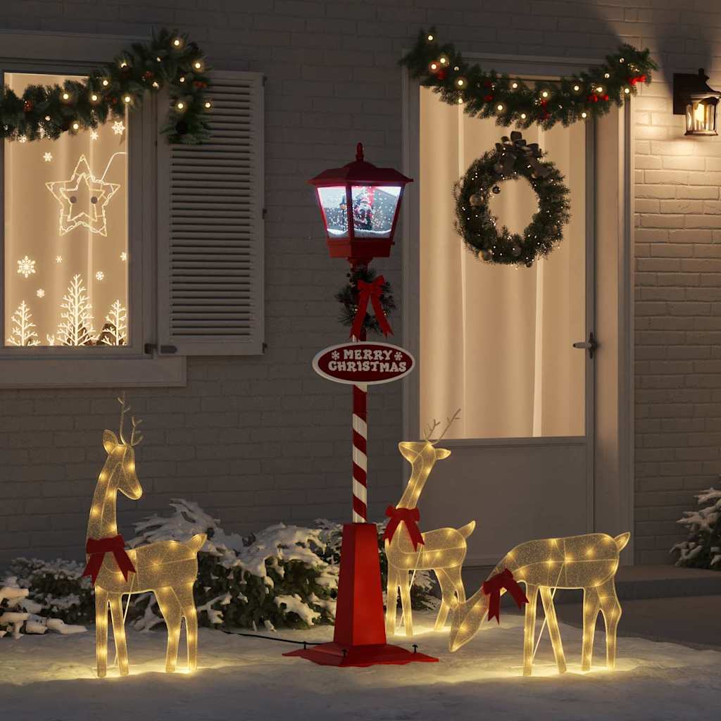 Lâmpada de Rua de Natal com Lanterna Vermelho 40,5x40,5x180cm