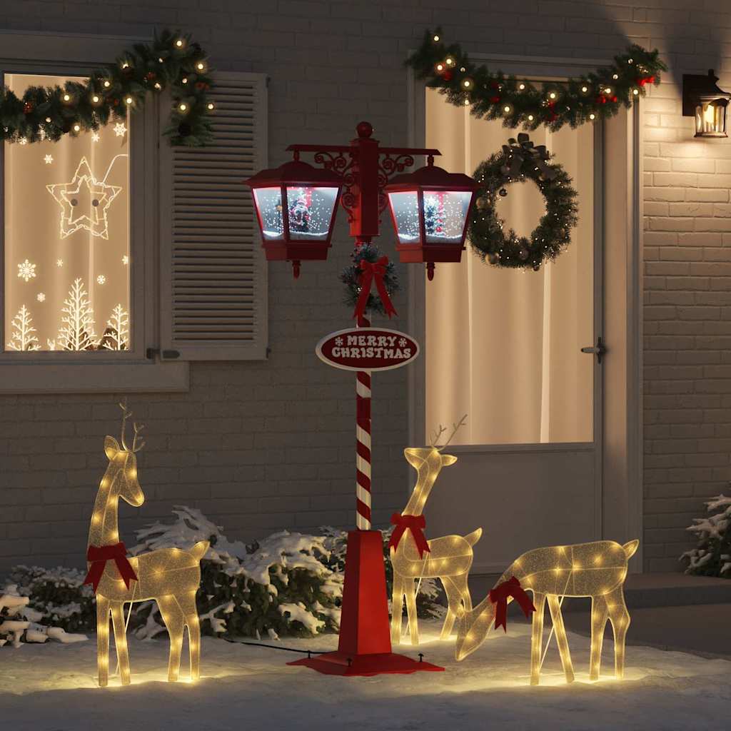 Lâmpada de Rua de Natal com Lanterna Vermelho 40,5x40,5x180cm
