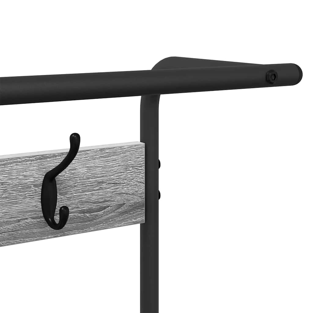 Cabideiro Sonoma cinzento 95 x 34 x 184 cm Madeira processada