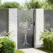 Portão de Jardim, Portão de Jardim 85x75 cm Design de Árvore em Aço Corten