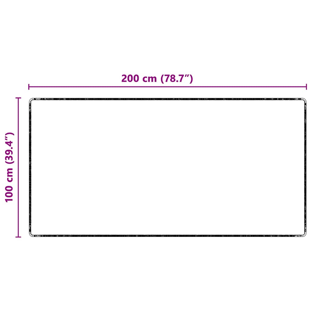 Runner de Carpete Antracite 100 x 300 cm 100% Polipropileno