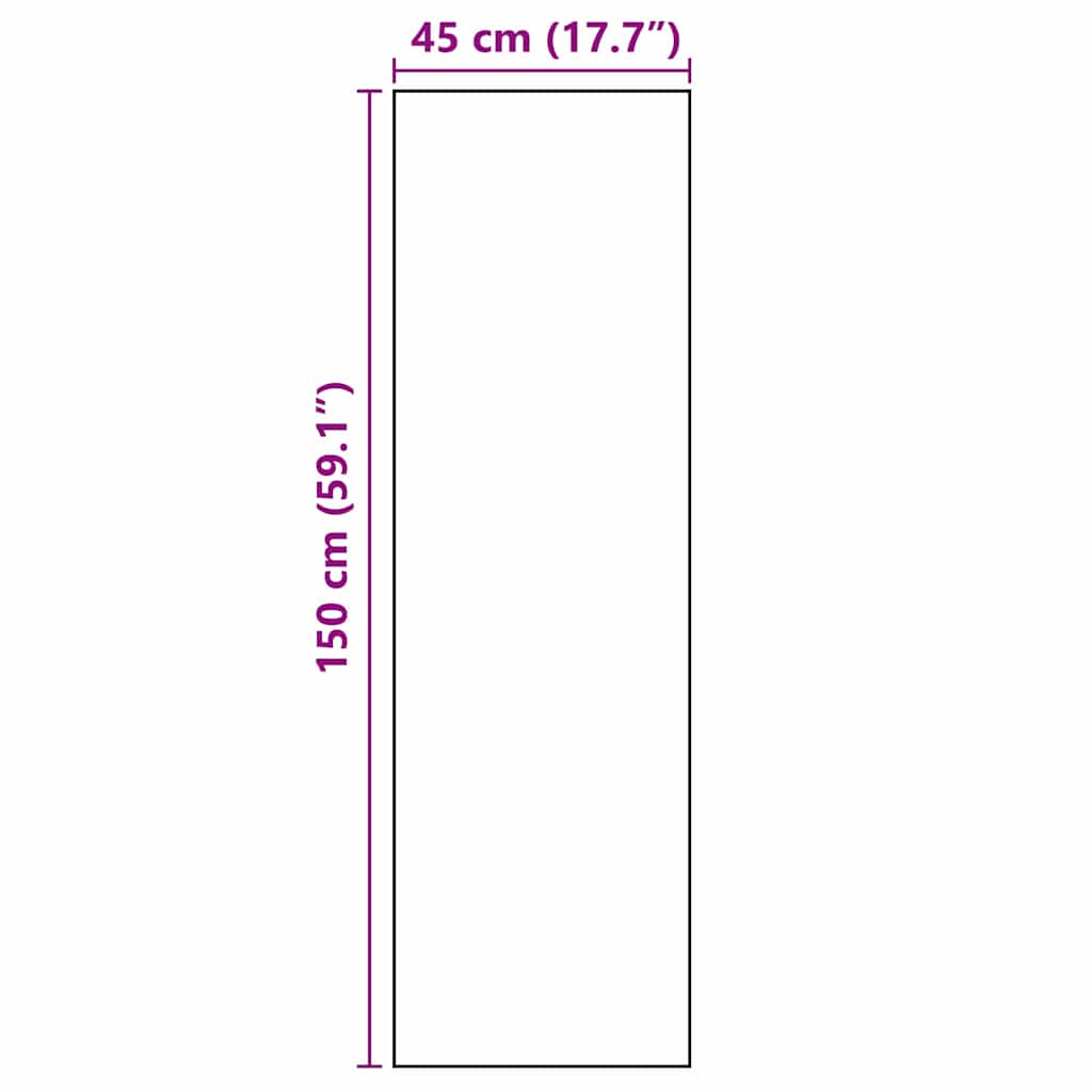 Tapete de Cozinha Cinzeto 150 x 45 cm Veludo
