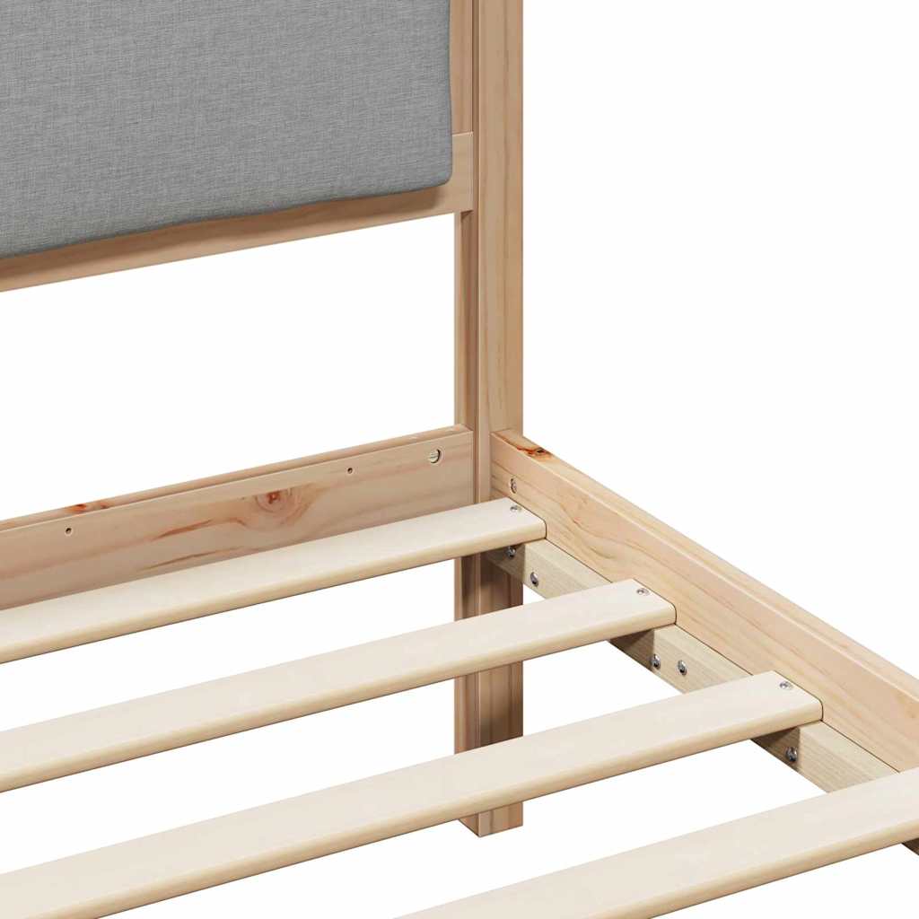 Estrutura da Cama Cinzento-claro 120 x 200 cm tecido