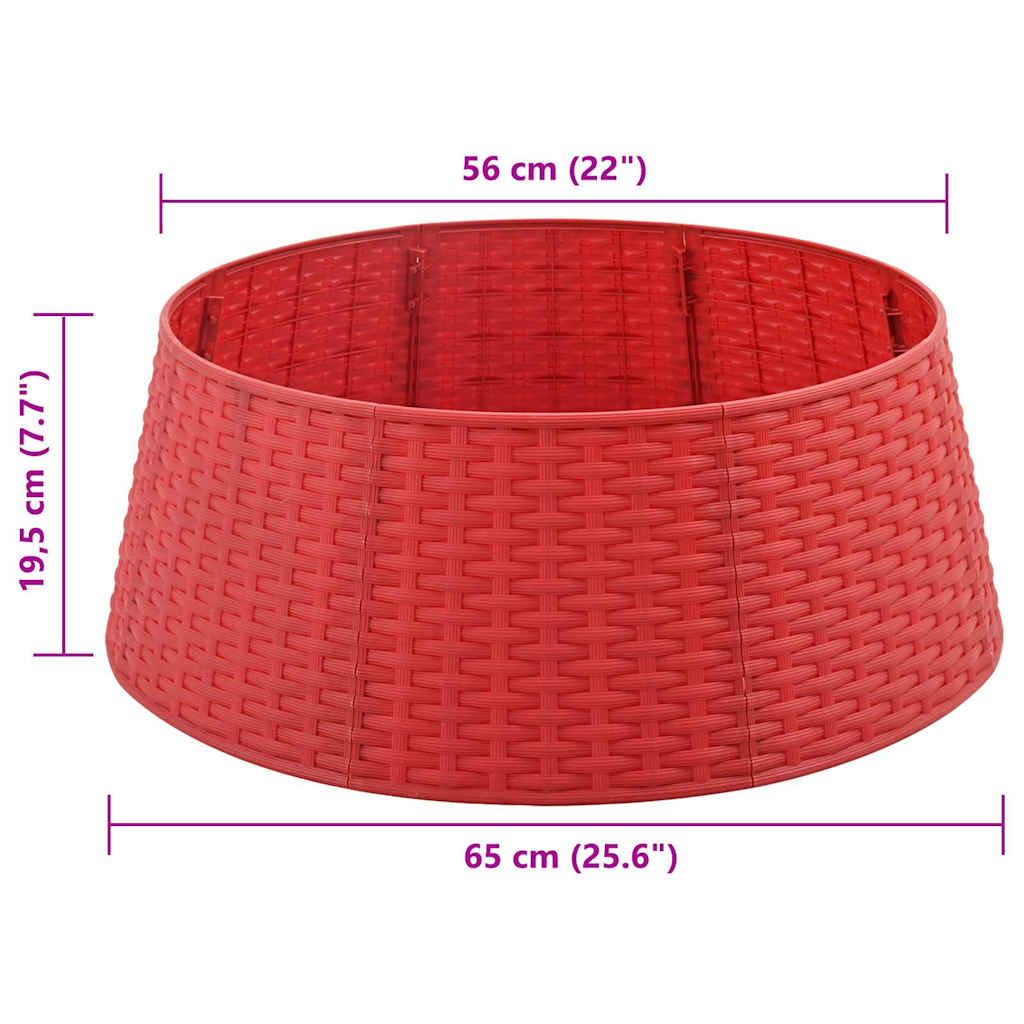 SaiadeÁrvoredeNatal Vermelho Ø 65 x 23 cm Plástico