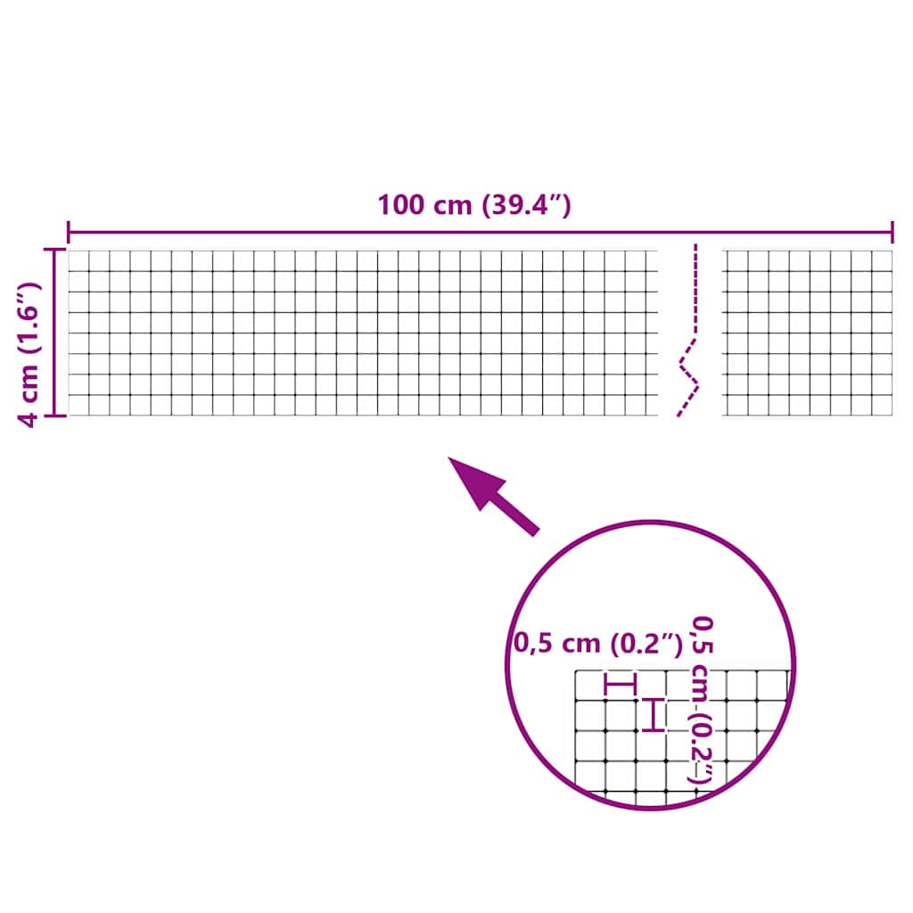 Azulejo de Espelho em Mosaico 3 pcs Prateado 100 x 4 cm Vidro