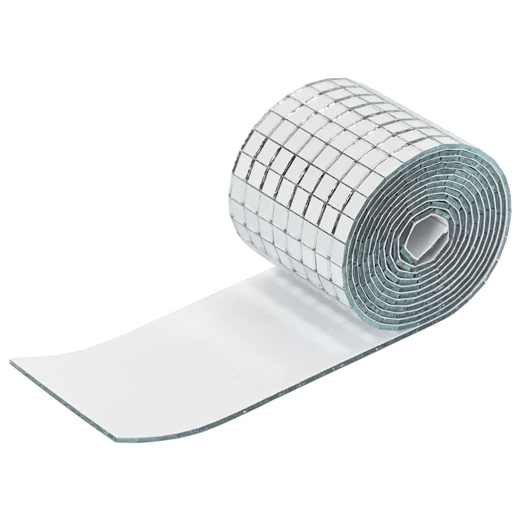 Azulejo de Espelho em Mosaico 12 pcs Prateado 100 x 4 cm Vidro