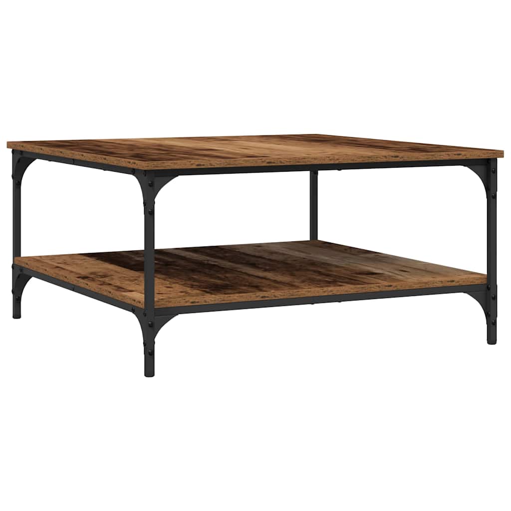 Mesa de centro Madeira antiga 80 x 80 x 40 cm