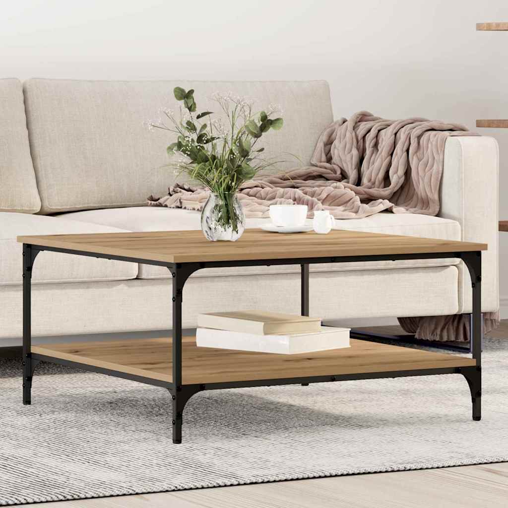 Mesa de centro carvalho artisiano 80 x 80 x 40 cm