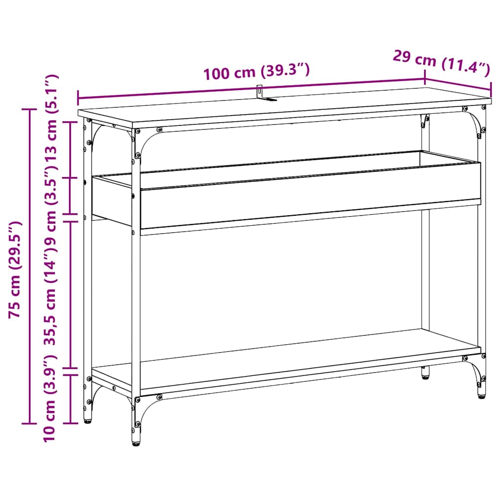 Aparador Madeira antiga 100 x 29 x 75 cm Madeira processada