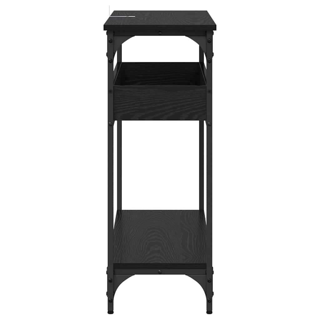 Aparador Carvalho preto 100 x 29 x 75 cm Madeira processada