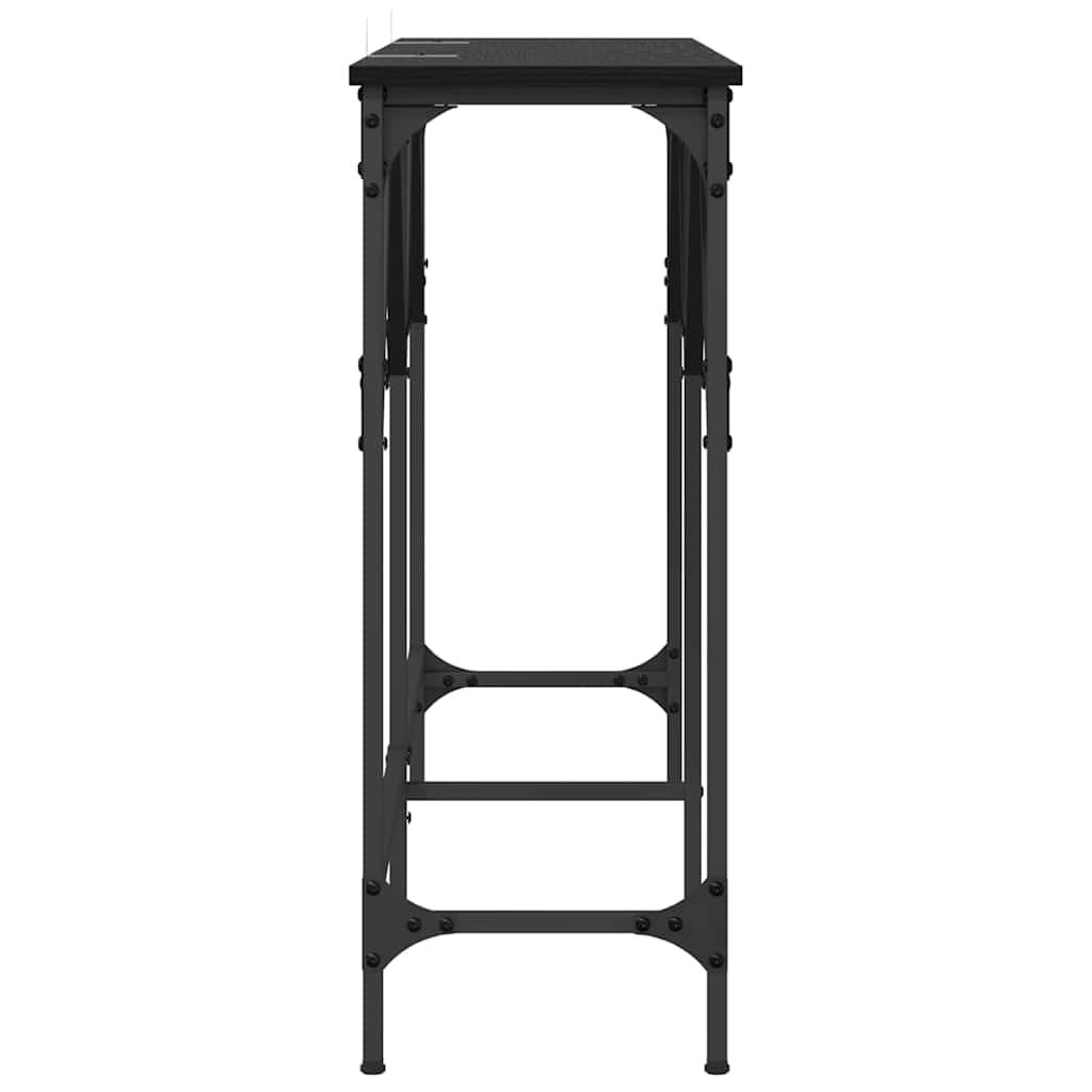 Aparador Carvalho preto 140 x 29 x 75 cm Madeira processada