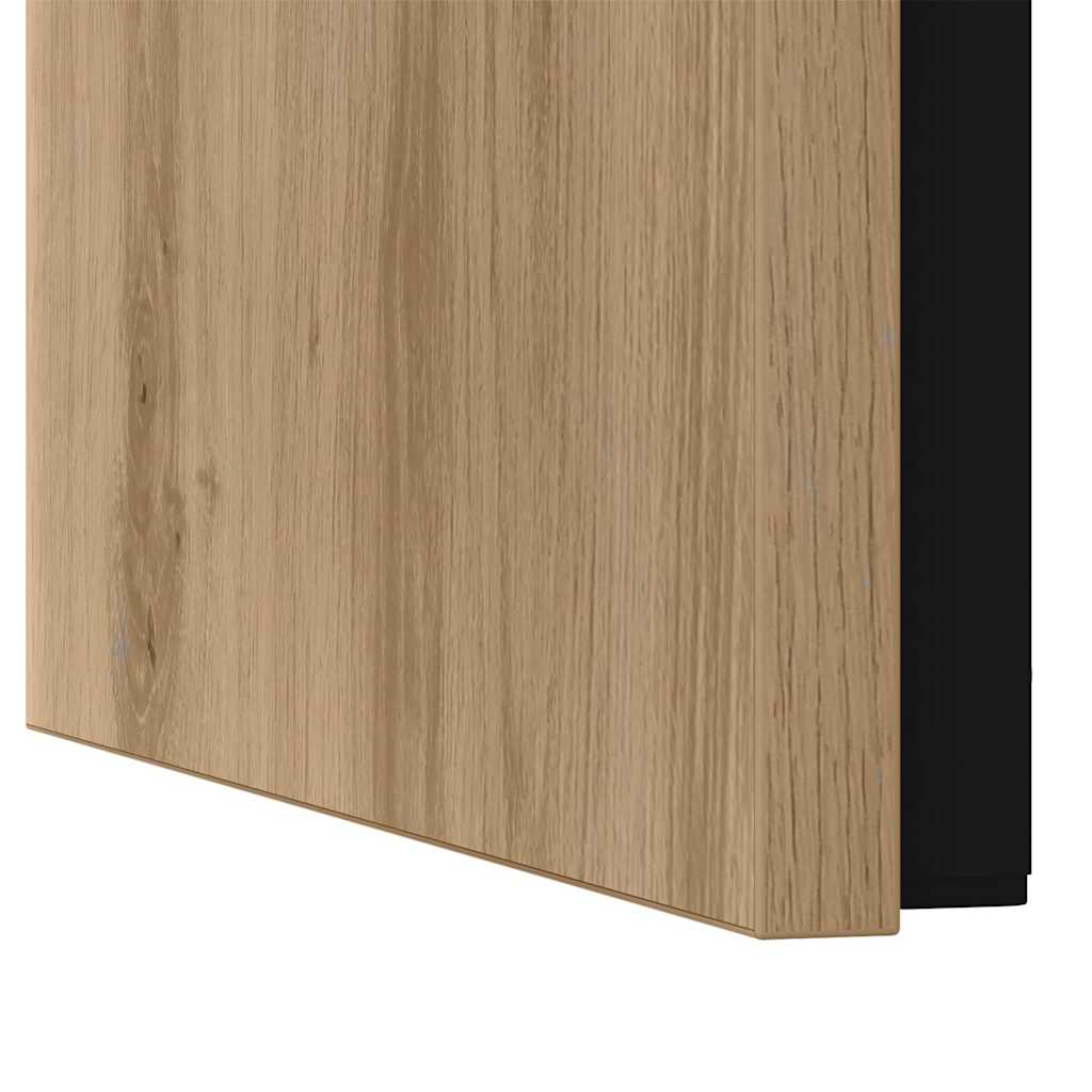 Mesa de Café Empilhável 3 pcs carvalho artisiano