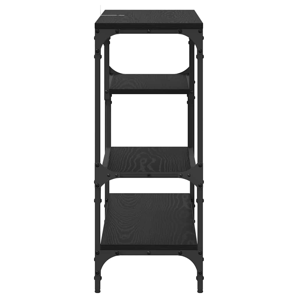 Aparador Carvalho preto 100 x 30 x 75 cm Madeira processada