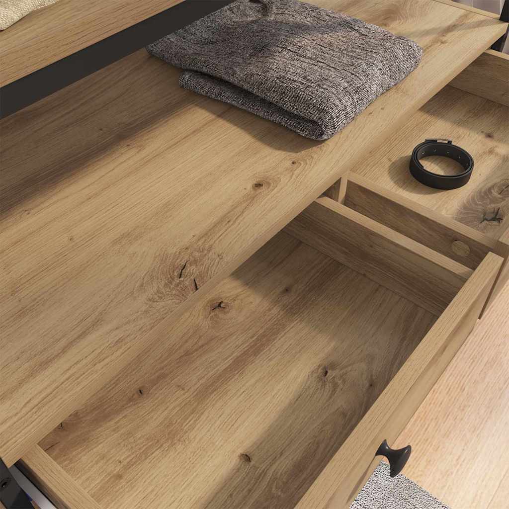 Guarda-roupa com gaveta carvalho artisiano 89 x 39 x 184.5 cm