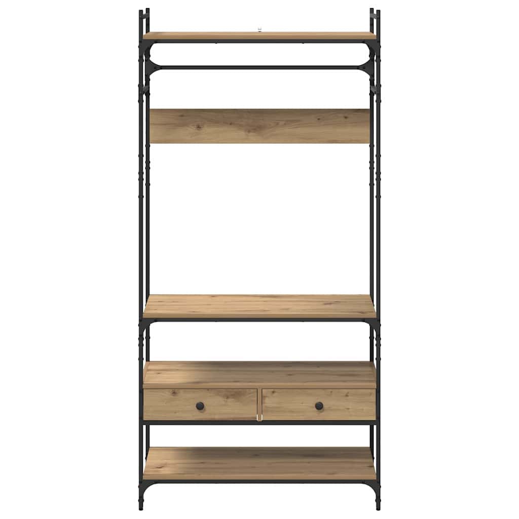 Guarda-roupa com gaveta carvalho artisiano 89 x 39 x 184.5 cm