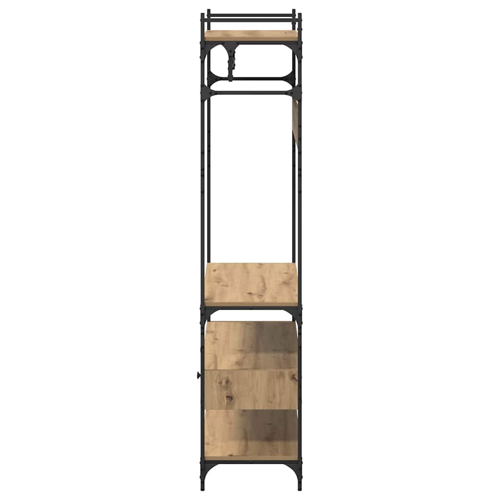 Guarda-roupa com gaveta carvalho artisiano 89 x 39 x 184.5 cm