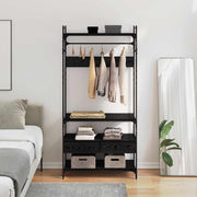 Guarda-roupa com gaveta Carvalho preto 89 x 39 x 184.5 cm