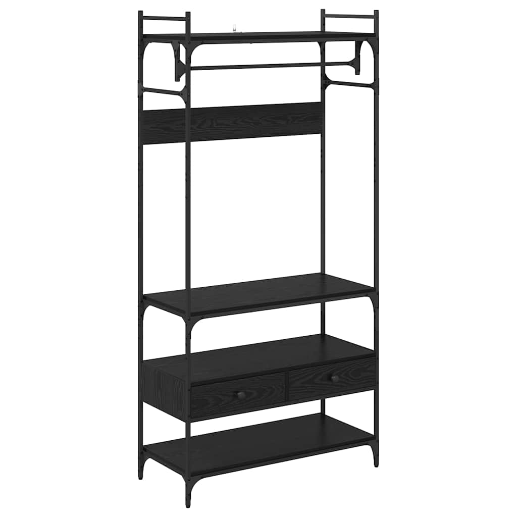 Guarda-roupa com gaveta Carvalho preto 89 x 39 x 184.5 cm