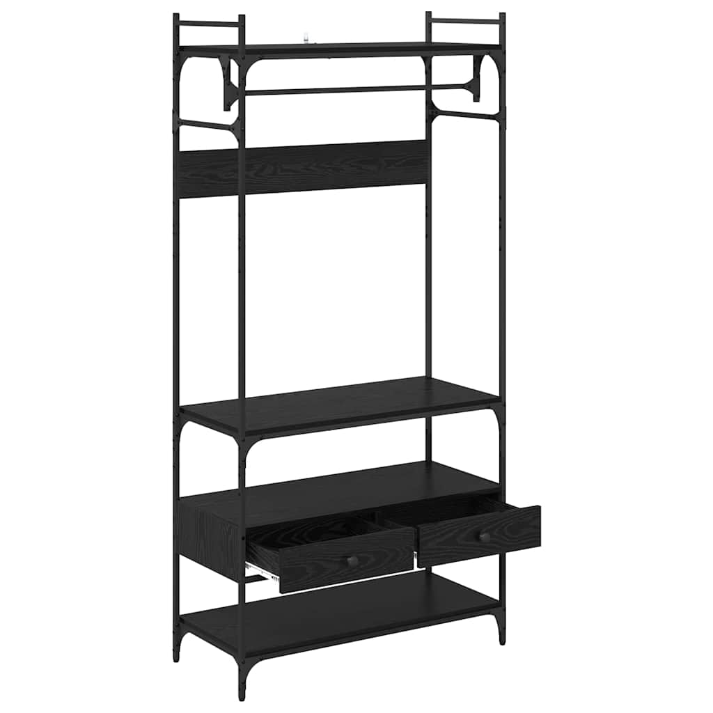 Guarda-roupa com gaveta Carvalho preto 89 x 39 x 184.5 cm