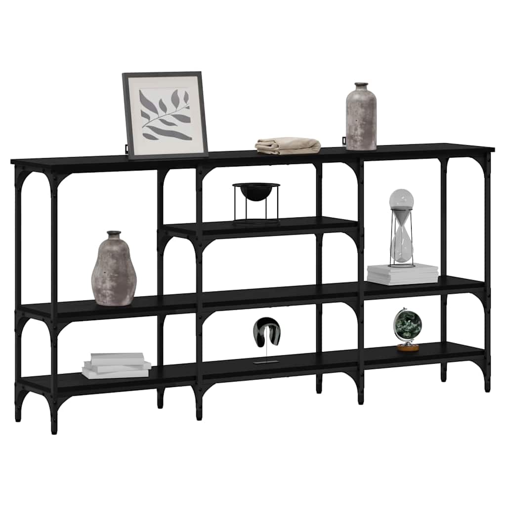 Aparador Carvalho preto 160 x 29 x 80 cm Madeira processada