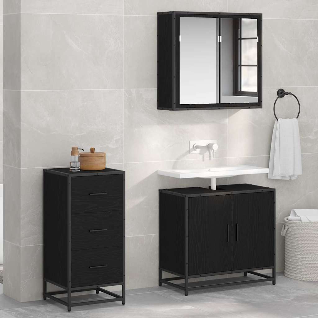 Buffet Carvalho preto 35,5 x 35 x 76 cm Madeira processada