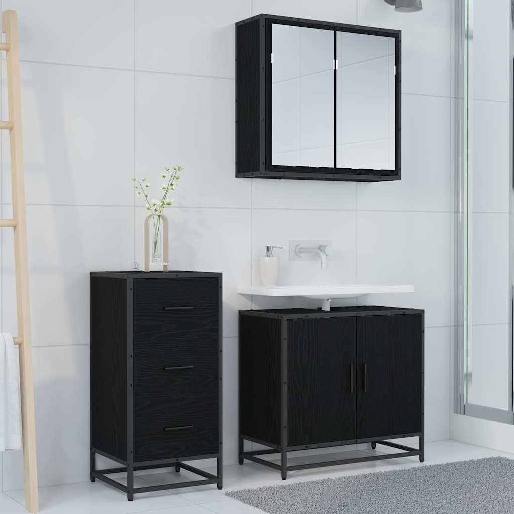 Buffet Carvalho preto 35,5 x 35 x 76 cm Madeira processada