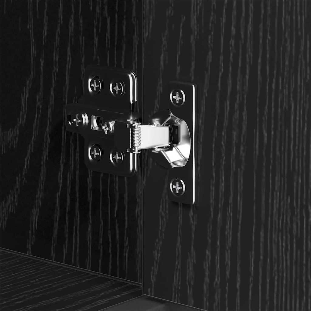 Armário de Banheiro com porta Carvalho preto 35 x 37,5 x 100 cm