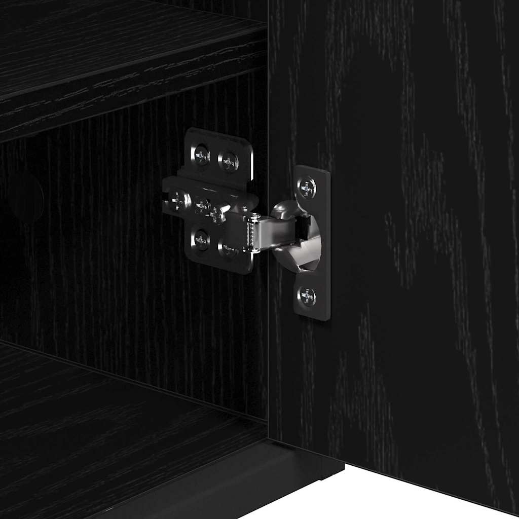 Armário de Espelho para Banheiro Carvalho preto 65 x 20 x 60 cm