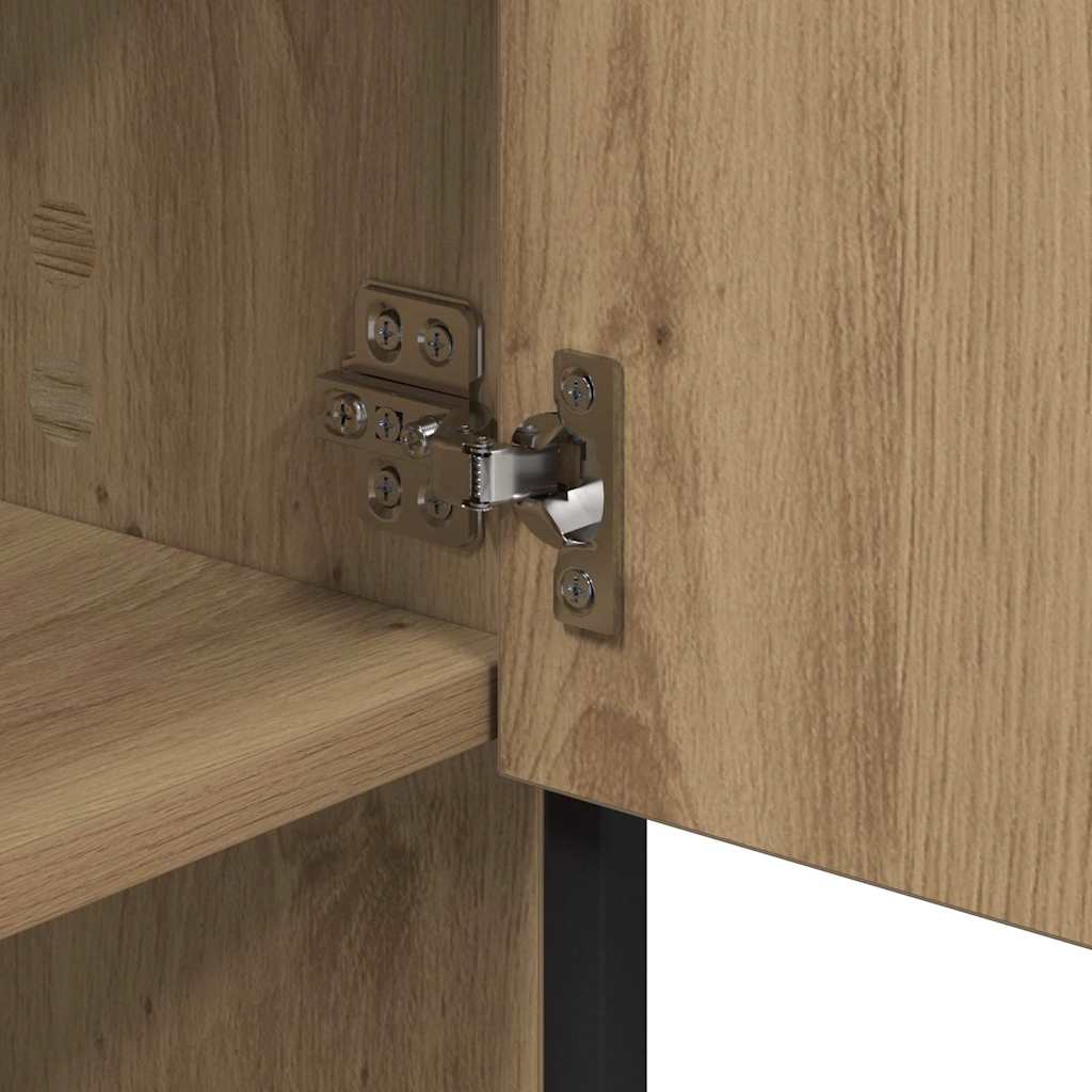 Armário de Espelho para Banheiro com porta carvalho artisiano