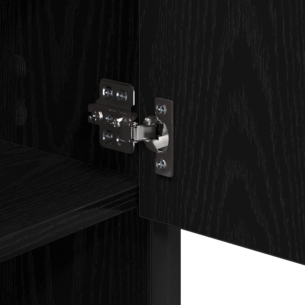 Armário de Espelho para Banheiro Carvalho preto 65 x 20 x 60 cm