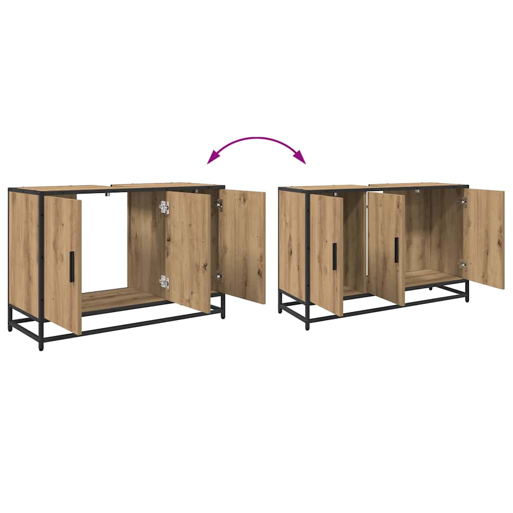 Armário para Pia de Banheiro carvalho artisiano 90 x 33 x 60 cm