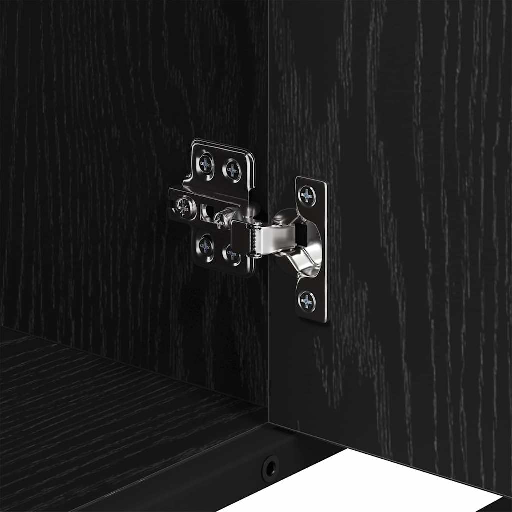 Armário para Pia de Banheiro Carvalho preto 80 x 33 x 60 cm