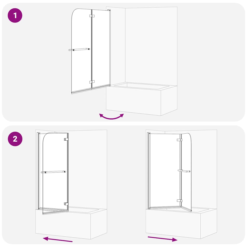 Enclosure de Chuveiro Ouro 95 x 140 cm Vidro ESG e Alumínio