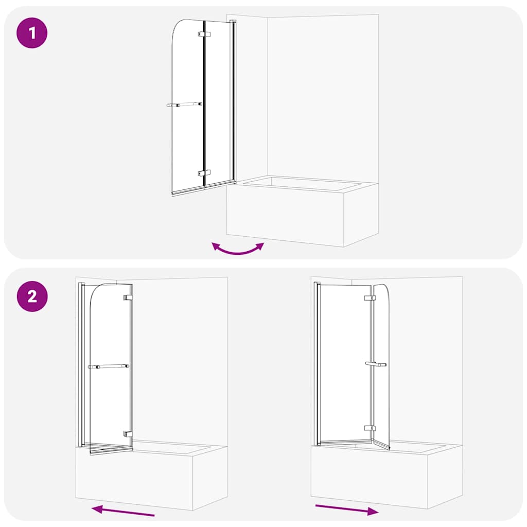 Enclosure de Chuveiro Ouro 95 x 140 cm Vidro ESG e Alumínio