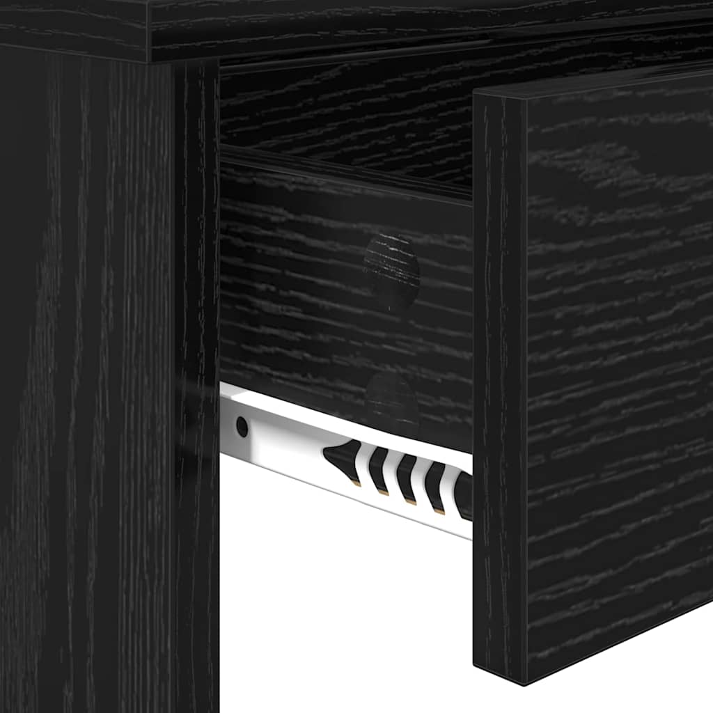 Mesa de vestir com gaveta Carvalho Preto 96 x 39 x 142 cm